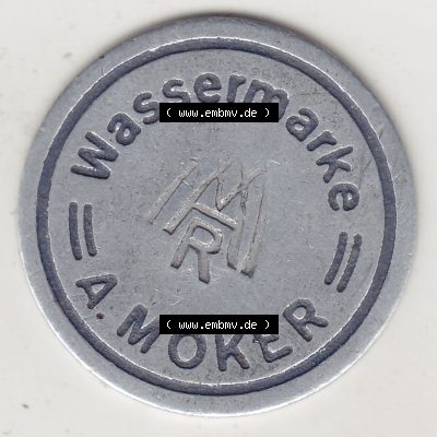 Alte Wertmarken Allgemein Wassermarke von A. Moker. Vorderseite einer Wertmarke. Das digitale Bild der Wertmarke dürfen private Sammler für sich und der Nutzung auf der eigenen... Sammlung