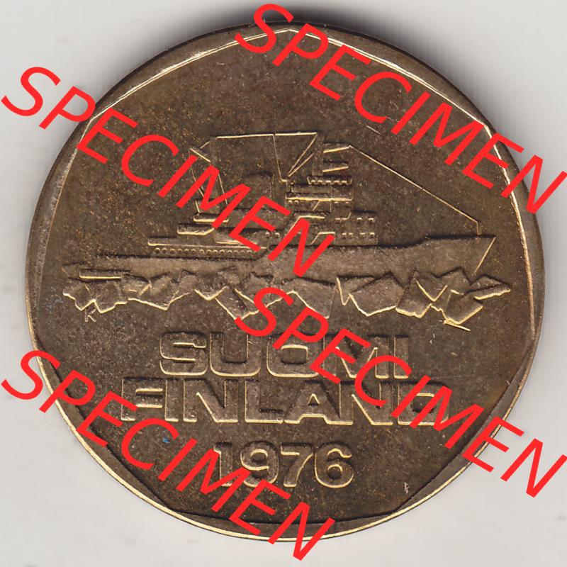 Münzen Finnland / SUOMI Eurovorläufer, Umlaufmünze vor Euroeinführung 1972-1978, 5 Finnische Mark, Markkaa 1976, SUOMI FINLAND (1) Sammlung