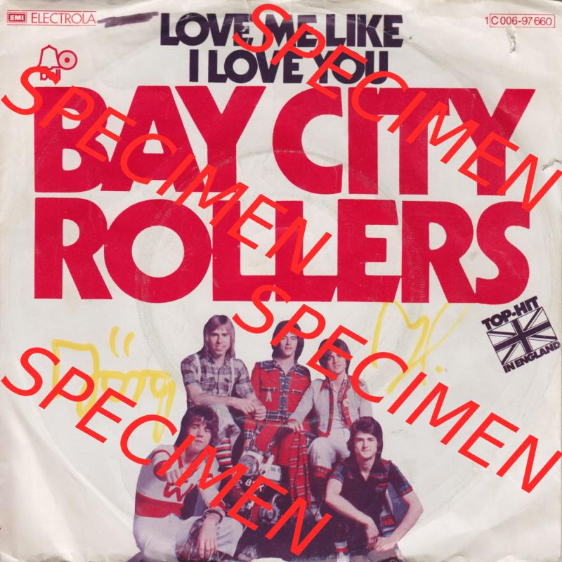 Schallplatten EMI Electrola 1976, Bay City Rollers mit Love Me Like I Love You und Mama Li. Vorderseite der Schallplatte aus privater Sammlung, verwalte deine Schallplatten-Sammlung... Sammlung