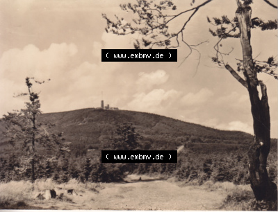 Alte Fotos von Großen Inselsberg in Thüringen Blick vom Rennsteig zum Großen Inselberg. Alter und echter original Foto-Abzug... Sammlung