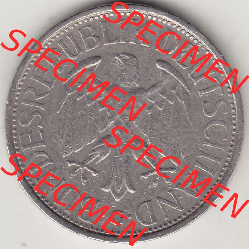 BRD Münzen 1 DM, Umlaufmünze 1950-2001, 1 DM Deutsche Mark, 1972 G-2. Vorderseite der Münze aus Deutschland Sammlung
