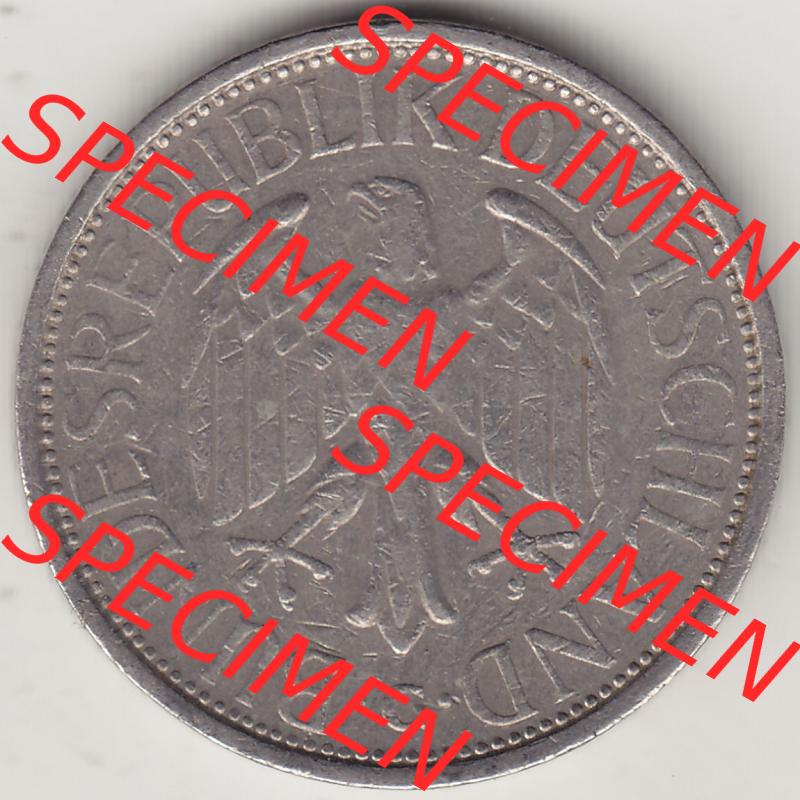 BRD Münzen 1 DM, Umlaufmünze 1950-2001, 1 DM Deutsche Mark, 1972 G-1. Vorderseite der Münze aus Deutschland Sammlung