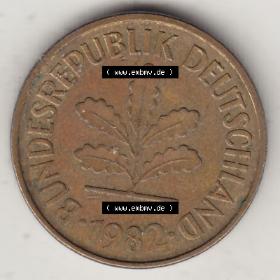 Münzen Deutschland 5 Pfennig-Deutsche Mark 1950-2001, 5 Pfennig, 1982 F-1 (1) Sammlung