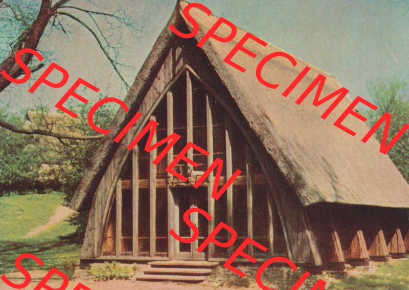 Alte Fotos von Ostseebad Ahrenshoop Lithografien in Mecklenburg-Vorpommern 5. Dorfkirche. Alter und echter original Foto-Abzug aus einer Fotomappe, welche zu DDR-Zeiten an Urlauber... Sammlung