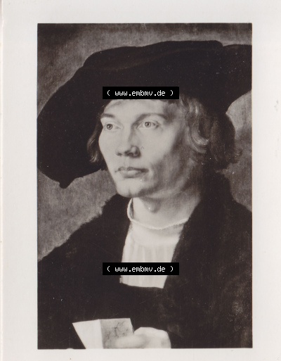 Alte Fotos von Gemälden "Alte Meister"-Galerie Dresden 1972, Bildnis eines jungen Mannes Albrecht Dürer. Alter und echter original... Sammlung
