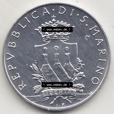 Aus offiziellen Münzensatz / KMS 1979 San Marino vor Euro 1979-1979, 10 Lire, J. V. LIBERTAS REPVBBLICA DI S. MARINO, 1979 L.10... Sammlung