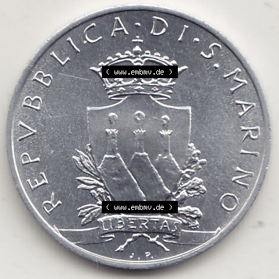 Aus offiziellen Münzensatz / KMS 1979 San Marino vor Euro 1979-1979, 5 Lire, LIBERTAS REPVBBLICA DI S. MARINO, 1979 L.5 (1) Sammlung