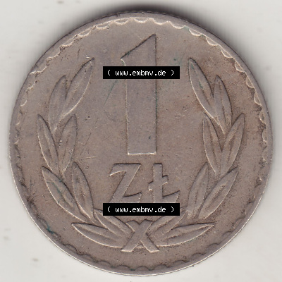 Münzen Republik Polen Eurovorläufer, Umlaufmünze 1949-1949, 1 Zloty, Kupfernickel-Legierung 1949. Wert-Angabe auf 1949er Jahrgang... Sammlung