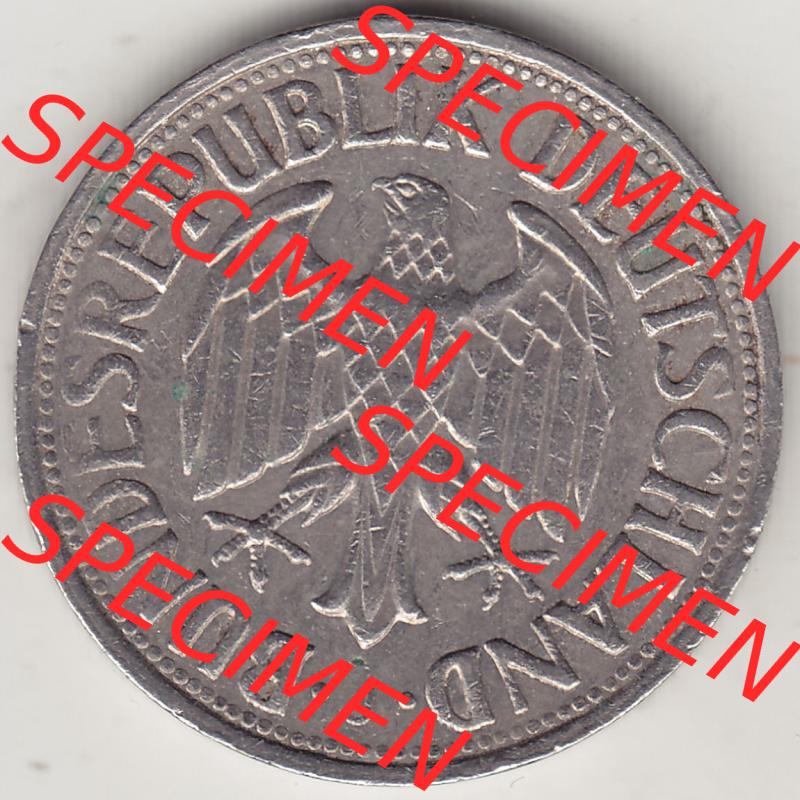 BRD Münzen 1 DM, Umlaufmünze 1950-2001, 1 DM Deutsche Mark, 1971 J-2. Vorderseite der Münze aus Deutschland Sammlung