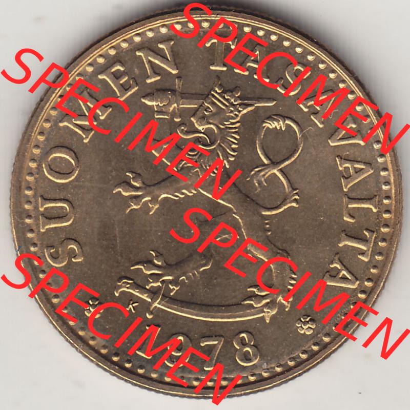 Münzen Finnland / SUOMI Eurovorläufer, Umlaufmünze vor Euroeinführung 1978-1978, Stempelglanz 1963-1990, 20 Penny, 1978-1. Vorderseite einer Münze... Sammlung