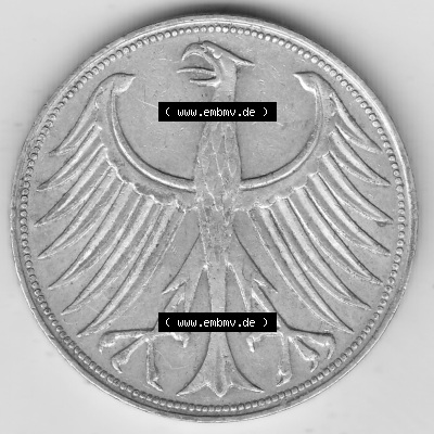 Münzen Deutsche Mark Silbermünze 1951-1974, 5 DM, 5 Deutsche Mark Silberadler, Heiermann 1957 F-1. Wertvolle und beliebte 5... Sammlung