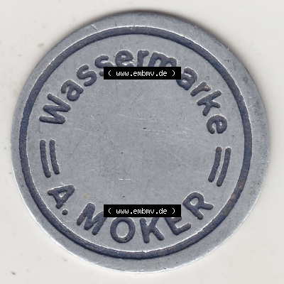 Alte Wertmarken Allgemein Wassermarke von A. Moker. Rückseite einer Wertmarke. Das digitale Bild der Wertmarke dürfen private... Sammlung