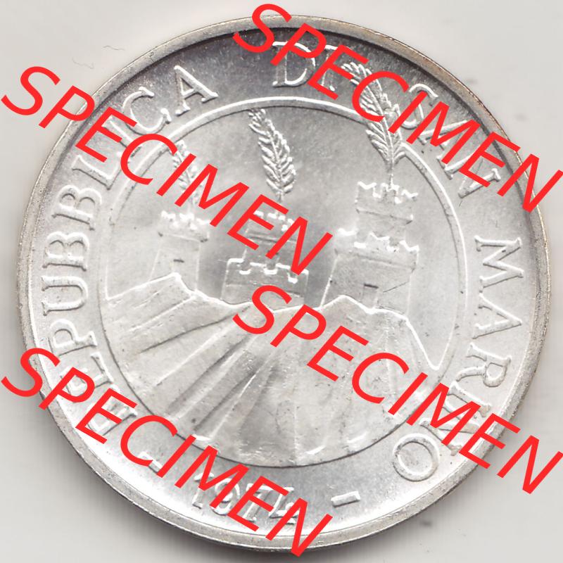 Aus offiziellen Münzensatz / KMS 1974 San Marino vor Euro 1974-1974, 50 Lire Silbermünze, L.500 MINGUZZI MONASSI INC. (1) Sammlung