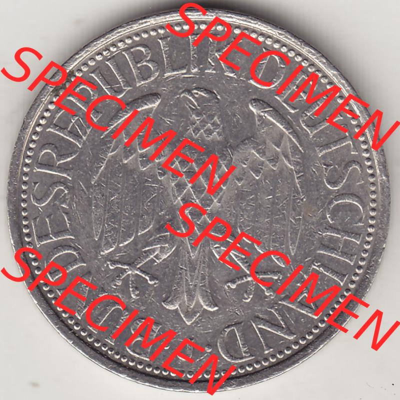 BRD Münzen 1 DM, Umlaufmünze 1950-2001, 1 DM Deutsche Mark, 1994 J-2. Vorderseite der Münze aus Deutschland Sammlung