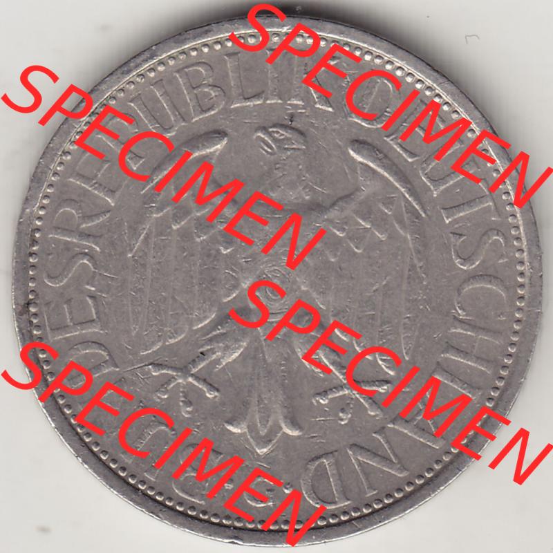 BRD Münzen 1 DM, Umlaufmünze 1950-2001, 1 DM Deutsche Mark, 1972 G-3. Vorderseite der Münze aus Deutschland Sammlung