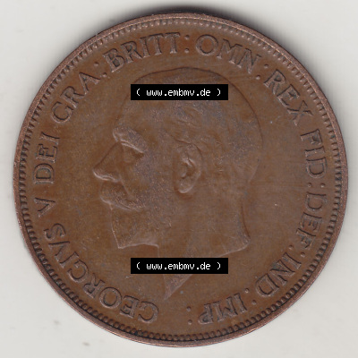 Alte Münzen Großbritannien Eurovorläufer, Umlaufmünze vor Euroeinführung 1928-1936, 1 Penny, ONE PENNY, 1935 (Stück 1),... Sammlung