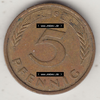 Münzen Deutschland 5 Pfennig-Deutsche Mark 1950-2001, 5 Pfennig, 1982 F-1 (2) Sammlung