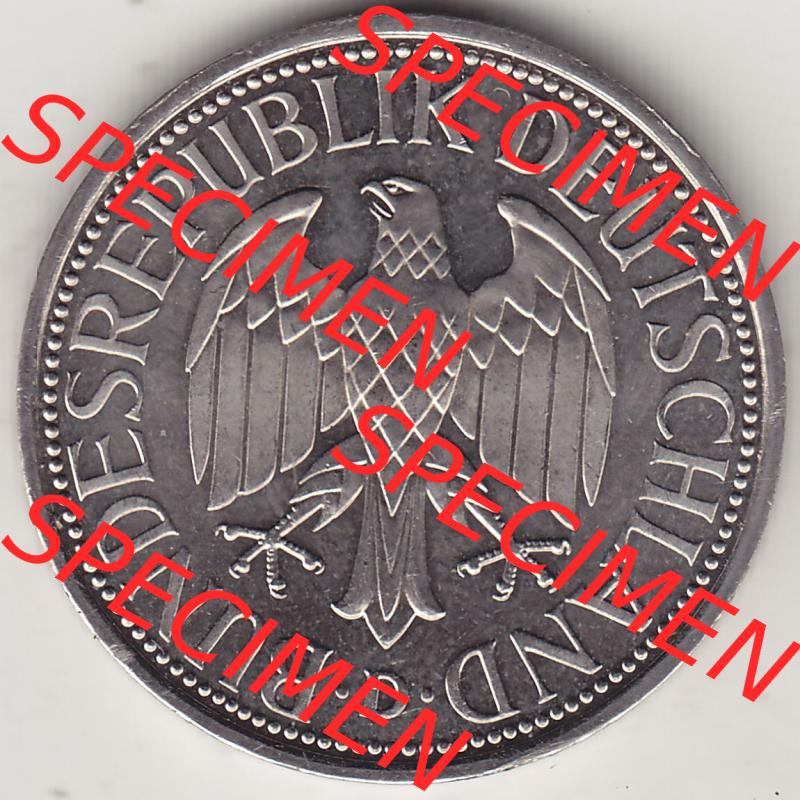 BRD Münzen 1 DM, Umlaufmünze 1950-2001, 1 DM Deutsche Mark, 1992 D-1. Vorderseite der Münze aus Deutschland Sammlung