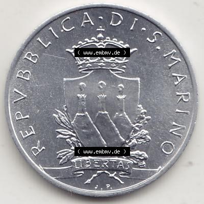 Aus offiziellen Münzensatz / KMS 1979 San Marino vor Euro 1979-1979, 5 Lire, LIBERTAS REPVBBLICA DI S. MARINO, 1979 L.5 (1) Sammlung