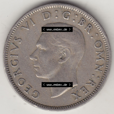 Alte Münzen Großbritannien Eurovorläufer, Umlaufmünze vor Euroeinführung 1947-1948, 2 Schilling-Florin, Two Shillings, 1948... Sammlung