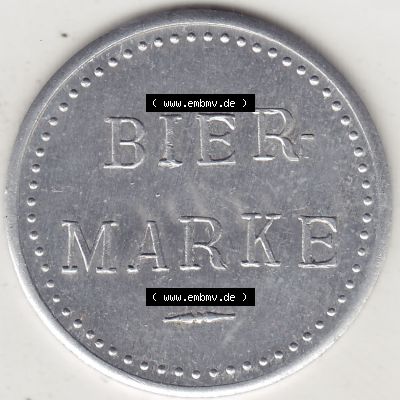 Alte Wertmarken Allgemein Biermarke Tucher-Brauerei Variante I, Ein Unterstrich. Rückseite einer Wertmarke. Das digitale Bild der Wertmarke dürfen private Sammler für... Sammlung
