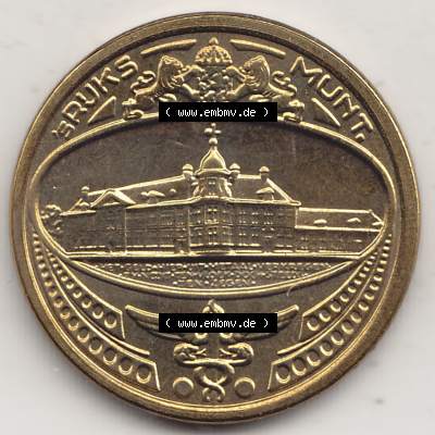 Aus offiziellen Münzensatz / KMS 1977 Niederlande 1977-1977, Medaille aus Kzursmünzensatz 1977. Vorderseite der Münze aus den Niederlanden Sammlung