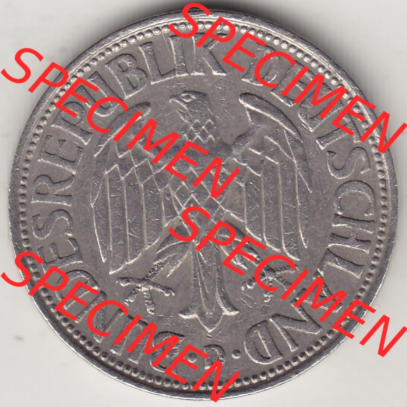 BRD Münzen 1 DM, Umlaufmünze 1950-2001, 1 DM Deutsche Mark, 1965 D-1. Vorderseite der Münze aus Deutschland Sammlung