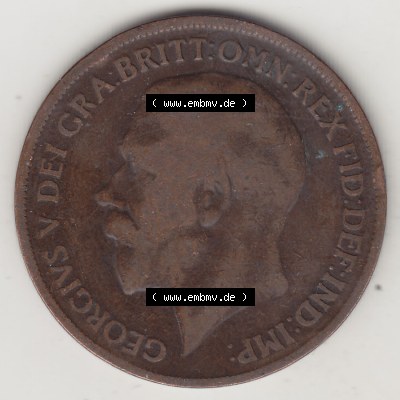 Alte Münzen Großbritannien Eurovorläufer, Umlaufmünze vor Euroeinführung 1911-1926, 1 Penny, One Penny, 1918-1, B.M. GEORGIVS V DEI... Sammlung