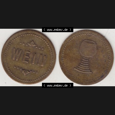 Alte Wertmarken Allgemein Weinmarke Unbekannter Herkunft. Vorderseite und Rückseite auf einen digitalen Bild einer Wertmarke. Das digitale Bild der Wertmarke dürfen private Sammler... Sammlung