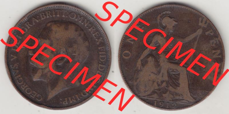 Alte Münzen Großbritannien Eurovorläufer, Umlaufmünze vor Euroeinführung 1911-1926, 1 Penny, One Penny, 1912-1, B.M. GEORGIVS V DEI... Sammlung