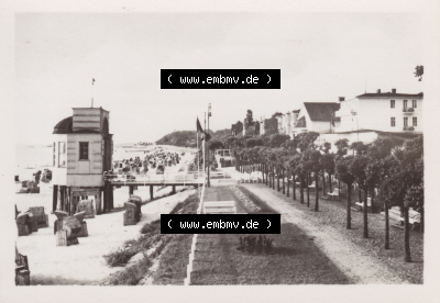 Alte Fotos von Seebad Bansin in Mecklenburg-Vorpommern 1954, Strandpromenade 4792. Alter und echter original Foto-Abzug aus einer... Sammlung