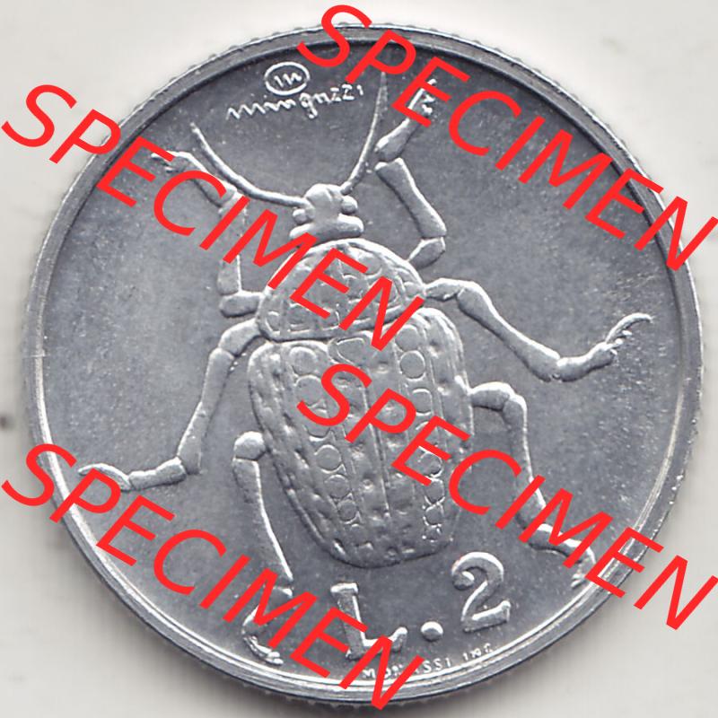 Aus offiziellen Münzensatz / KMS 1974 San Marino vor Euro 1974-1974, 2 Lire, L.2 MINGUZZI MONASSI INC. (2) Sammlung