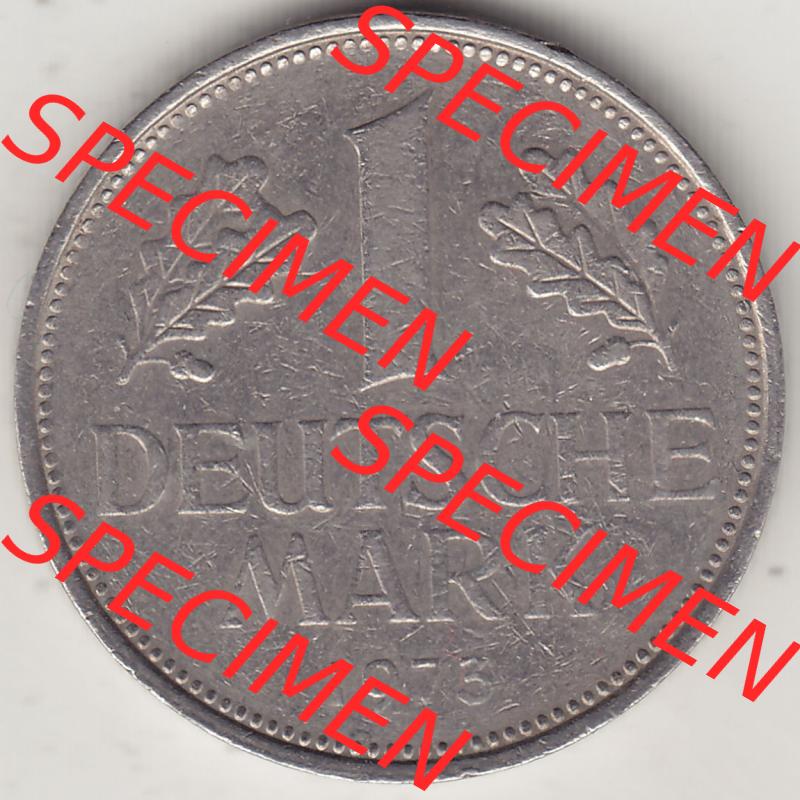 BRD Münzen 1 DM, Umlaufmünze 1950-2001, 1 DM Deutsche Mark, 1973 F-1 (2) Sammlung