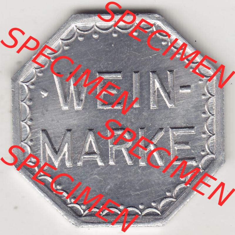 Alte Wertmarken Allgemein Weinmarke II.. Vorderseite einer Wertmarke. Das digitale Bild der Wertmarke dürfen private Sammler für sich und der Nutzung auf der eigenen Webseite... Sammlung