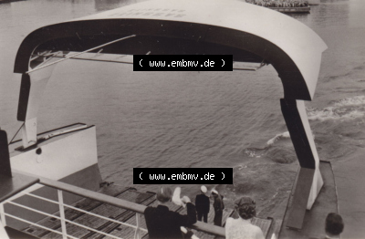 Alte Fotos von Fährschiff Sassnitz / Saßnitz in Mecklenburg-Vorpommern 1959, 5) Die Saßnitz hat soeben den Hafen Trelleborg... Sammlung