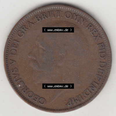 Münzen Großbritannien Eurovorläufer, Umlaufmünze vor Euroeinführung 1927-1927, 1 One Penny, 1927 (Stück 2), George V, BM... Sammlung