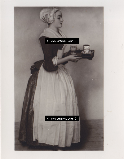 Alte Fotos von Gemälden "Alte Meister"-Galerie Dresden 1972, Jean-Etienne Liotard, Das Schokoladenmädchen. Alter und echter... Sammlung