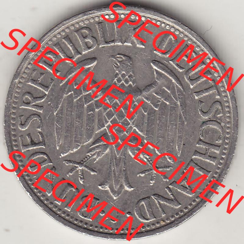 BRD Münzen 1 DM, Umlaufmünze 1950-2001, 1 DM Deutsche Mark, 1967 J-2. Vorderseite der Münze aus Deutschland Sammlung