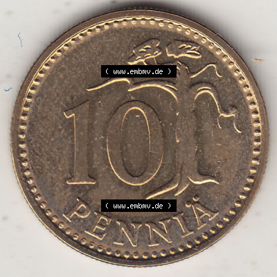 Münzen Finnland / SUOMI Eurovorläufer, Umlaufmünze vor Euroeinführung 1978-1978, Stempelglanz 1963-1982, 10 Penny, 1978 (Stück... Sammlung