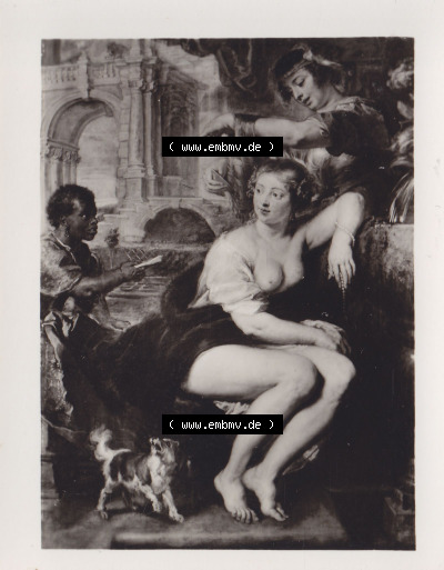 Alte Fotos von Gemälden "Alte Meister"-Galerie Dresden 1972, Peter Paul Rubens, Bathseba am Springbrunnen. Alter und echter original... Sammlung
