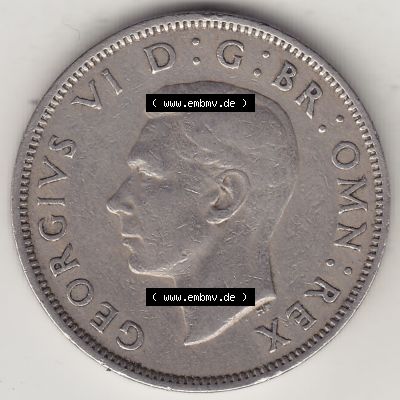 Alte Münzen Großbritannien Eurovorläufer, Umlaufmünze vor Euroeinführung 1949-1951, 2 Schilling, Shillings (Florin) 1949-1, George VI,... Sammlung