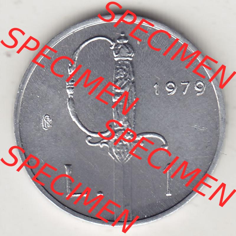 Aus offiziellen Münzensatz / KMS 1979 San Marino vor Euro 1979-1979, 1 Lira, 1 Lire, J. V. LIBERTAS REPVBBLICA DI S. MARINO, 1979 L.1 (2) Sammlung