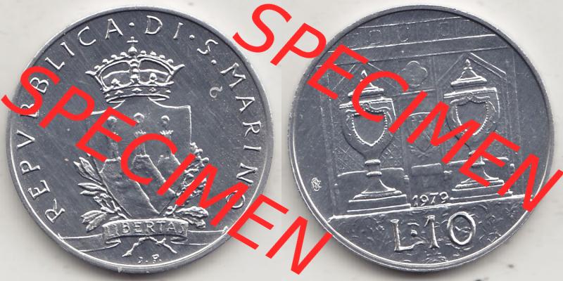 Aus offiziellen Münzensatz / KMS 1979 San Marino vor Euro 1979-1979, 10 Lire, J. V. LIBERTAS REPVBBLICA DI S. MARINO, 1979 L.10 (3) Sammlung