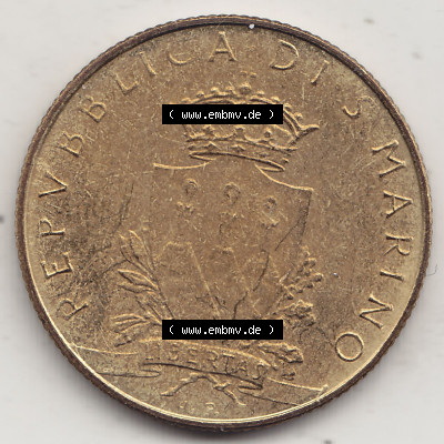 Aus offiziellen Münzensatz / KMS 1979 San Marino vor Euro 1979-1979, 200 Lire, L.200, J. V. LIBERTAS REPVBBLICA DI S. MARINO,... Sammlung