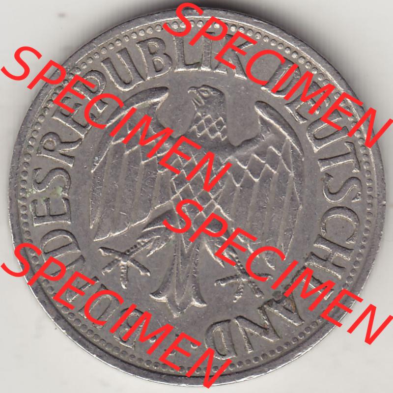 BRD Münzen 1 DM, Umlaufmünze 1950-2001, 1 DM Deutsche Mark, 1969 J-1. Vorderseite der Münze aus Deutschland Sammlung