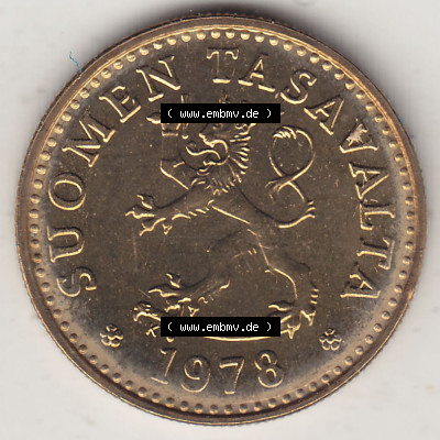 Münzen Finnland / SUOMI Eurovorläufer, Umlaufmünze vor Euroeinführung 1978-1978, Stempelglanz 1963-1982, 10 Penny, 1978 (Stück... Sammlung