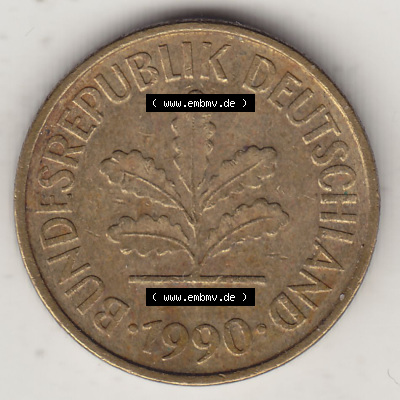 Münzen Deutschland 5 Pfennig-Deutsche Mark 1950-2001, 5 Pfennig, 1990 D-1 (1) Sammlung