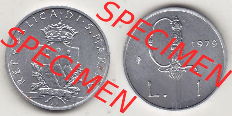 Aus offiziellen Münzensatz / KMS 1979 San Marino vor Euro 1979-1979, 1 Lira, 1 Lire, J. V. LIBERTAS REPVBBLICA DI S. MARINO, 1979 L.1 (3) Sammlung