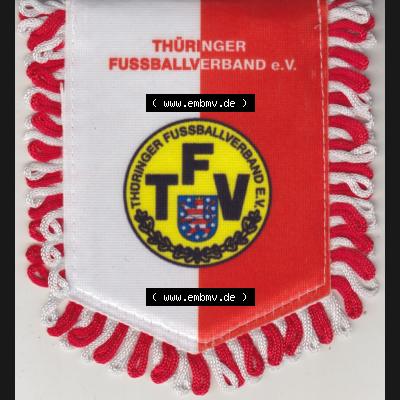 BRD Fußball Wimpel Thüringer Fußball-Verband e. V. TFV ist die Dachorganisation aller Fußballvereine in Thüringen mit Mitgliedern und Mannschaften. Vorderseite... Sammlung