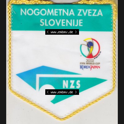 Internationaler Fußball Wimpel aus SVN - Slowenien Nogometna zveza Slovenije ist der nationale Fußballverband von Slowenien. Vorderseite vom Fußball-Wimpel vom Fußballclub... Sammlung